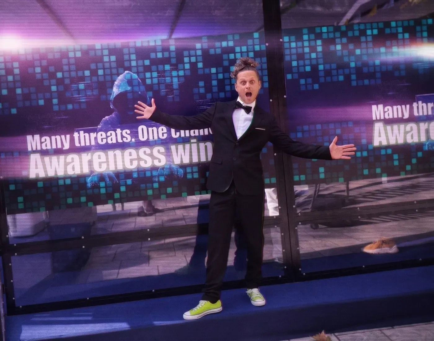 The CyberBuzzer station during a contest