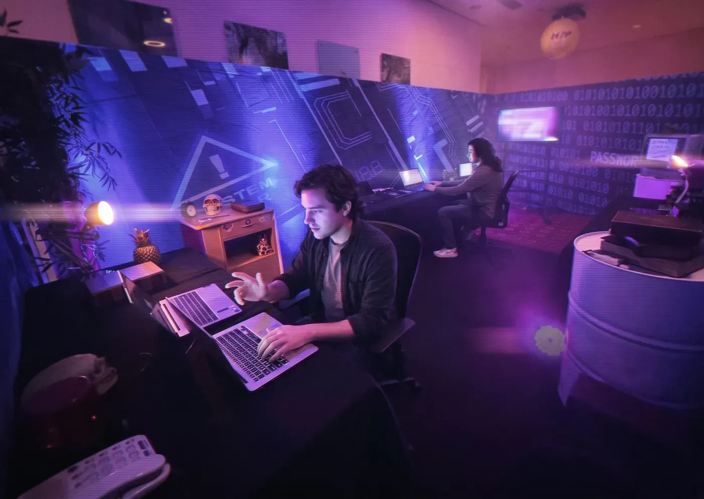 A puzzle inside the escape room
