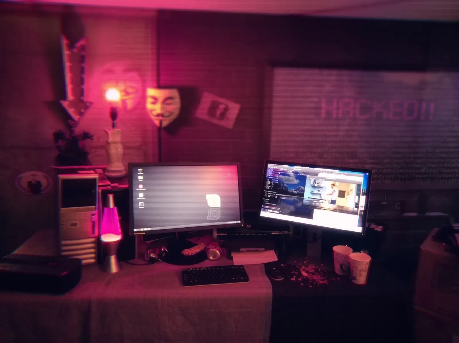 The mission screen in the escape room