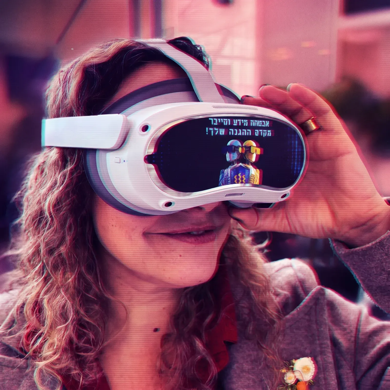 A moment of focus inside the headset
